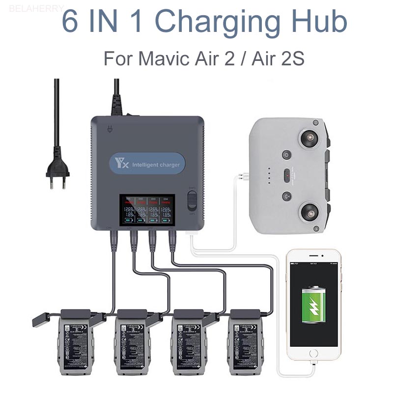 Drone Power Bank - 6 In 1 Digitale Display Batterij