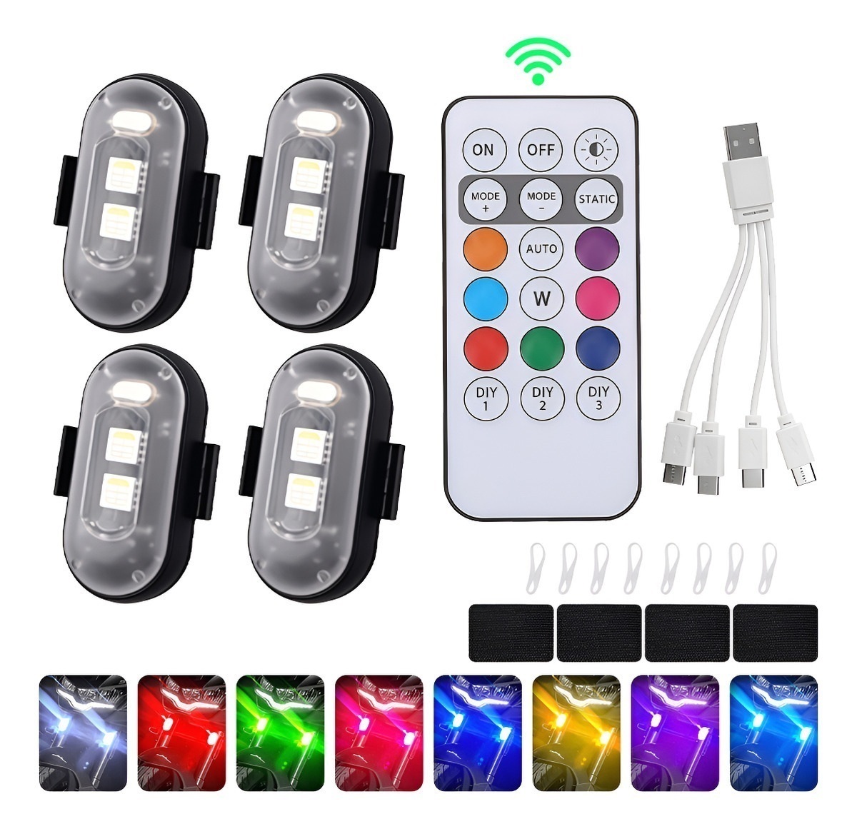 4 stuks LED knipperlichten met - Drone Strobe Light recensie en prijs